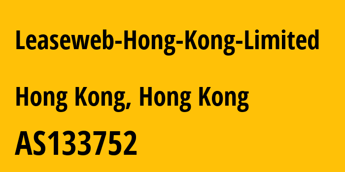 Информация о провайдере Leaseweb-Hong-Kong-Limited AS133752 LEASEWEB HONG KONG LIMITED: все IP-адреса, network, все айпи-подсети