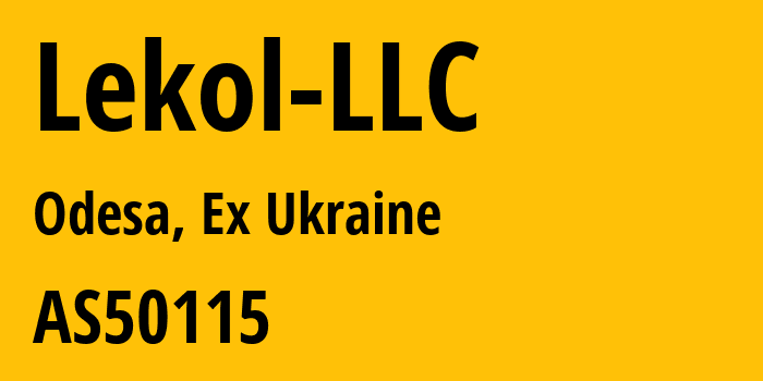 Информация о провайдере Lekol-LLC AS50115 Lekol LLC: все IP-адреса, network, все айпи-подсети