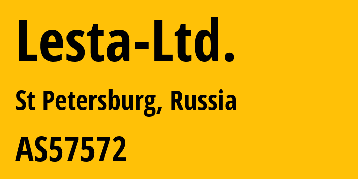 Информация о провайдере Lesta-Ltd. AS57572 Lesta Ltd.: все IP-адреса, network, все айпи-подсети