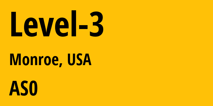 Информация о провайдере Level-3 AS3356 Level 3 Parent, LLC: все IP-адреса, network, все айпи-подсети