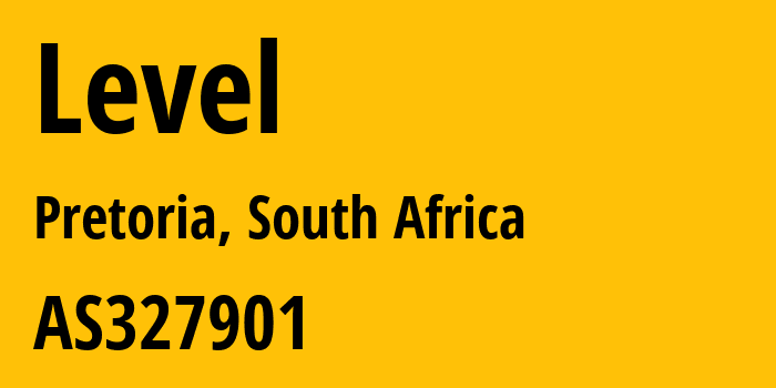 Информация о провайдере Level AS327901 Level 7 Wireless (Pty) Ltd: все IP-адреса, network, все айпи-подсети