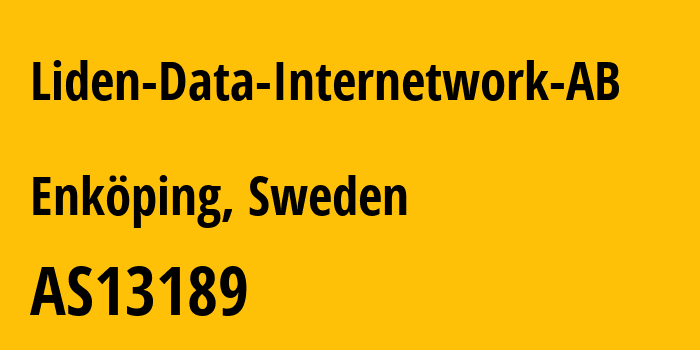 Информация о провайдере Liden-Data-Internetwork-AB AS13189 Liden Data Internetwork AB: все IP-адреса, network, все айпи-подсети