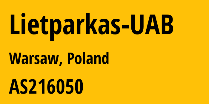 Информация о провайдере Lietparkas-UAB AS216050 Lietparkas UAB: все IP-адреса, network, все айпи-подсети