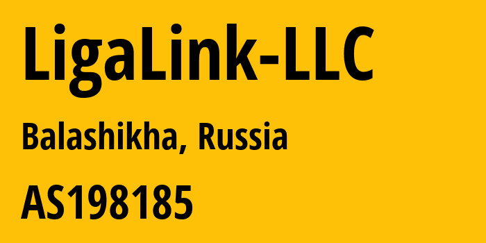 Информация о провайдере LigaLink-LLC AS198185 LigaLink LLC: все IP-адреса, network, все айпи-подсети