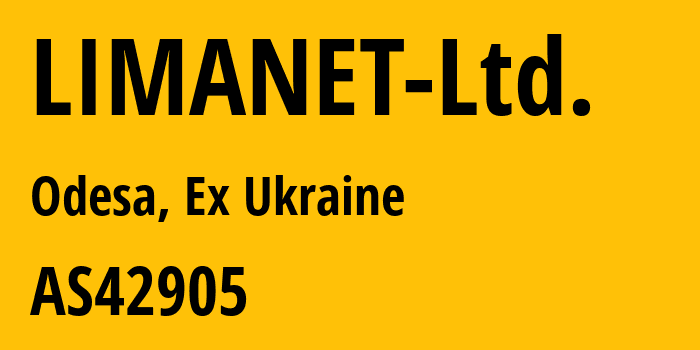 Информация о провайдере LIMANET-Ltd. AS42905 LIMANET Ltd.: все IP-адреса, network, все айпи-подсети