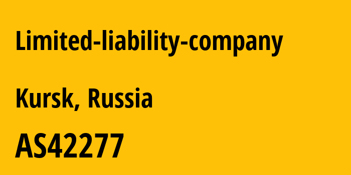 Информация о провайдере Limited-liability-company AS42277 Limited liability company Kursktelecom: все IP-адреса, network, все айпи-подсети