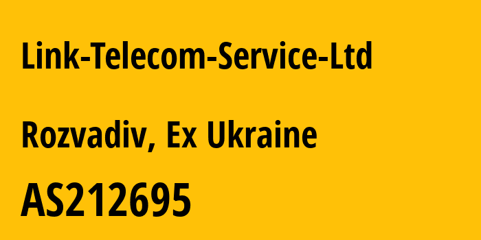 Информация о провайдере Link-Telecom-Service-Ltd AS212695 Link Telecom Service Ltd: все IP-адреса, network, все айпи-подсети