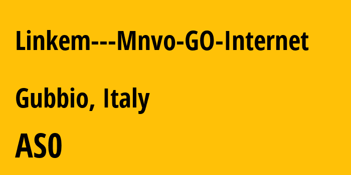 Информация о провайдере Linkem---Mnvo-GO-Internet : все IP-адреса, network, все айпи-подсети