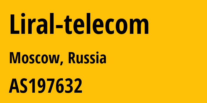 Информация о провайдере Liral-telecom AS197632 Liral-Telecom Ltd: все IP-адреса, network, все айпи-подсети