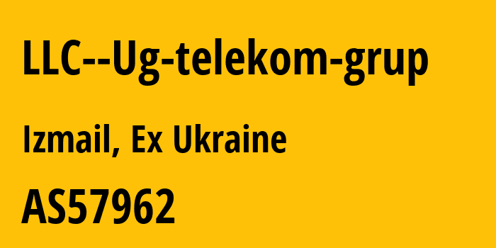 Информация о провайдере LLC--Ug-telekom-grup AS57962 LLC  Ug telekom grup: все IP-адреса, network, все айпи-подсети