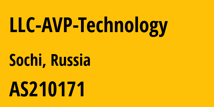Информация о провайдере LLC-AVP-Technology AS210171 LLC AVP-Technology: все IP-адреса, network, все айпи-подсети