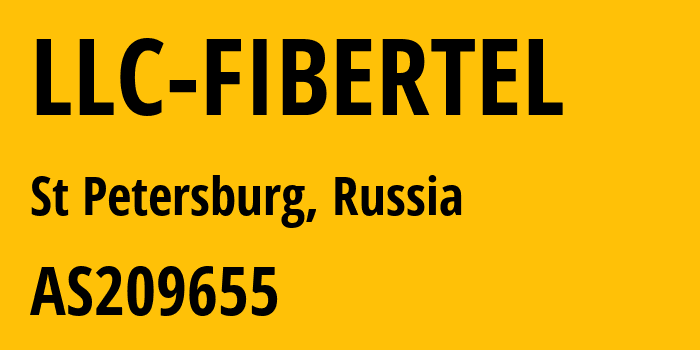 Информация о провайдере LLC-FIBERTEL AS209655 LLC FIBERTEL: все IP-адреса, network, все айпи-подсети