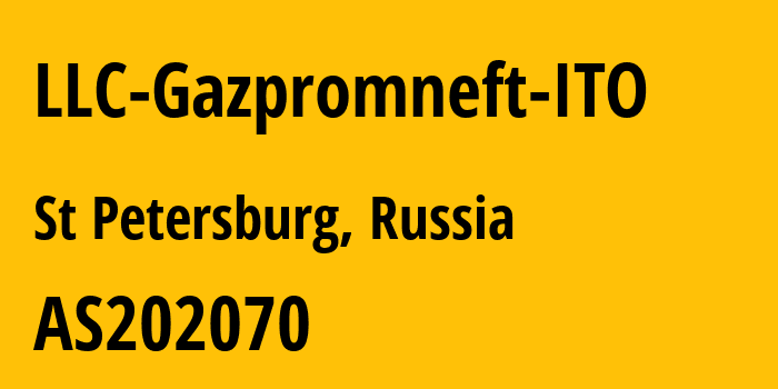 Информация о провайдере LLC-Gazpromneft-ITO AS202070 LLC Gazpromneft ITO: все IP-адреса, network, все айпи-подсети