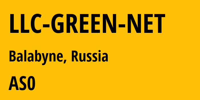 Информация о провайдере LLC-GREEN-NET : все IP-адреса, network, все айпи-подсети