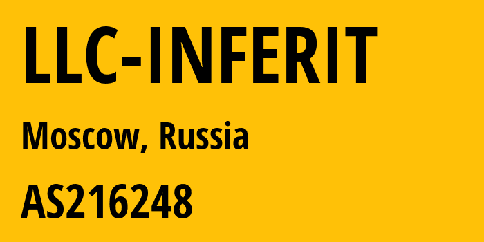 Информация о провайдере LLC-INFERIT AS216248 LLC INFERIT: все IP-адреса, network, все айпи-подсети