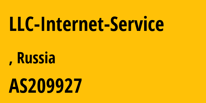 Информация о провайдере LLC-Internet-Service AS209927 LLC Internet Service: все IP-адреса, network, все айпи-подсети