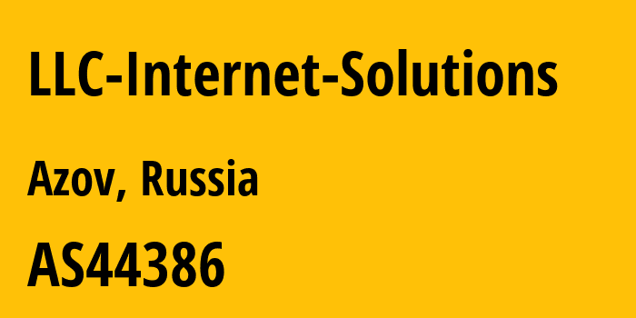 Информация о провайдере LLC-Internet-Solutions AS44386 LLC Internet Solutions: все IP-адреса, network, все айпи-подсети