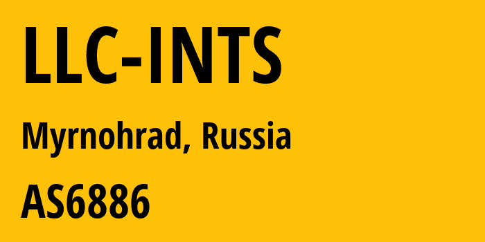 Информация о провайдере LLC-INTS AS6886 LLC INTS: все IP-адреса, network, все айпи-подсети