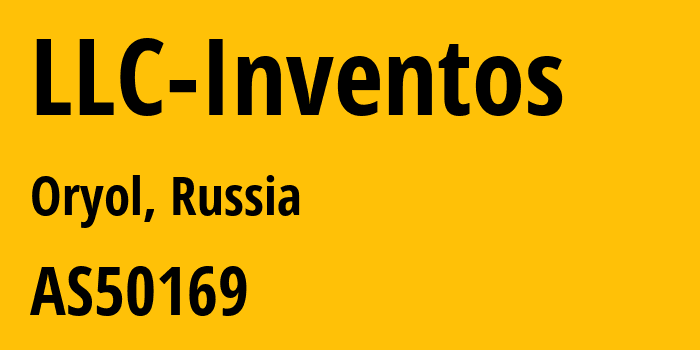 Информация о провайдере LLC-Inventos AS50169 LLC Inventos: все IP-адреса, network, все айпи-подсети