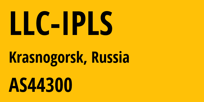 Информация о провайдере LLC-IPLS AS44300 LLC IPLS: все IP-адреса, network, все айпи-подсети