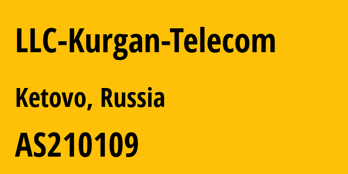 Информация о провайдере LLC-Kurgan-Telecom AS210109 LLC Kurgan-Telecom: все IP-адреса, network, все айпи-подсети