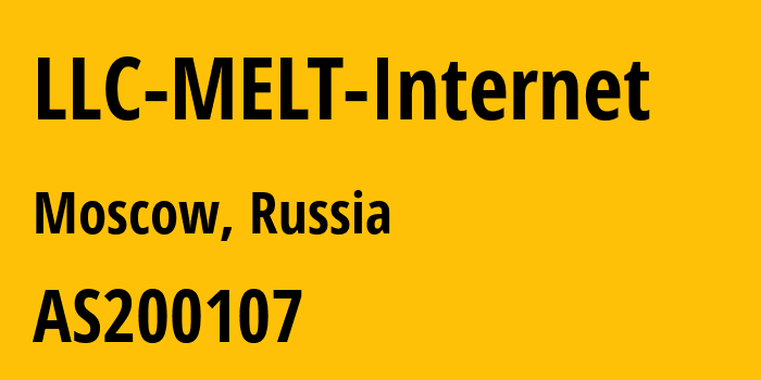 Информация о провайдере LLC-MELT-Internet AS200107 Kaspersky Lab Switzerland GmbH: все IP-адреса, network, все айпи-подсети