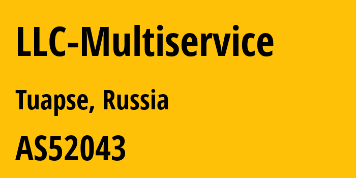 Информация о провайдере LLC-Multiservice AS52043 LLC Multiservice: все IP-адреса, network, все айпи-подсети