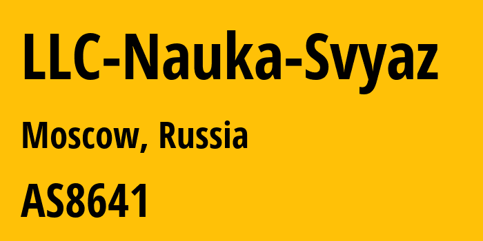 Информация о провайдере LLC-Nauka-Svyaz AS198602 LLC Nauka-Svyaz: все IP-адреса, network, все айпи-подсети