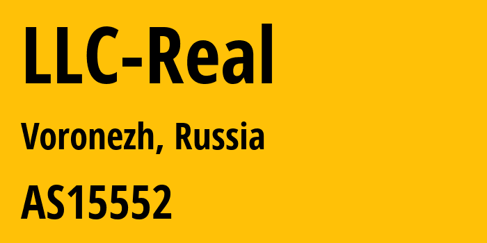 Информация о провайдере LLC-Real AS13178 LLC Real-net: все IP-адреса, network, все айпи-подсети