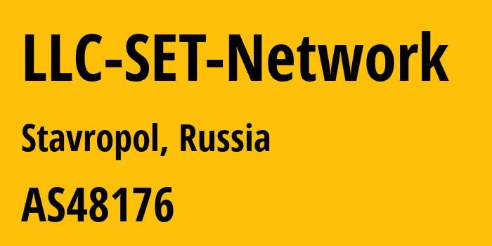 Информация о провайдере LLC-SET-Network AS48176 OOO SET: все IP-адреса, network, все айпи-подсети