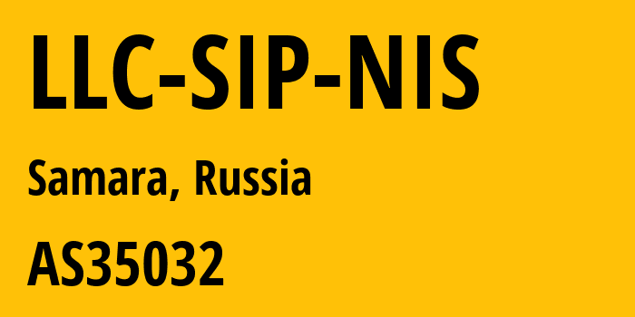 Информация о провайдере LLC-SIP-NIS AS35032 LLC SIP NIS: все IP-адреса, network, все айпи-подсети