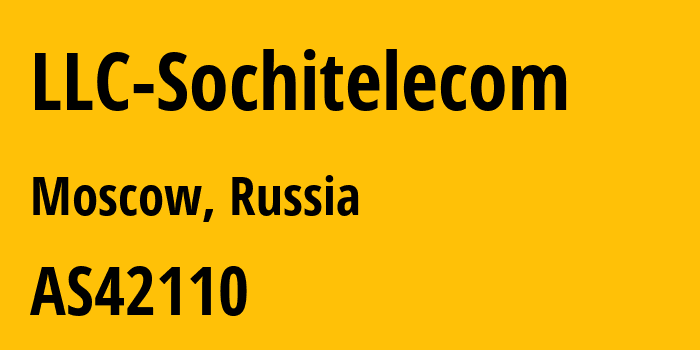 Информация о провайдере LLC-Sochitelecom AS42110 PJSC Vimpelcom: все IP-адреса, network, все айпи-подсети