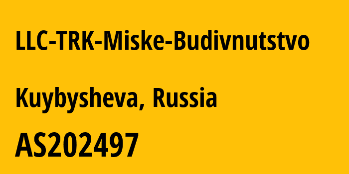 Информация о провайдере LLC-TRK-Miske-Budivnutstvo AS202497 LLC TRK Miske Budivnutstvo: все IP-адреса, network, все айпи-подсети