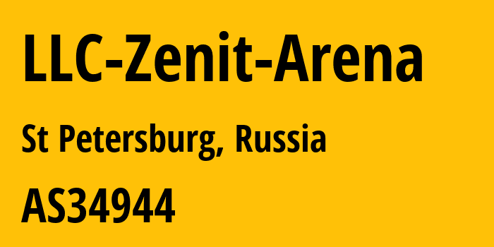 Информация о провайдере LLC-Zenit-Arena AS34944 LLC Zenit-Arena: все IP-адреса, network, все айпи-подсети