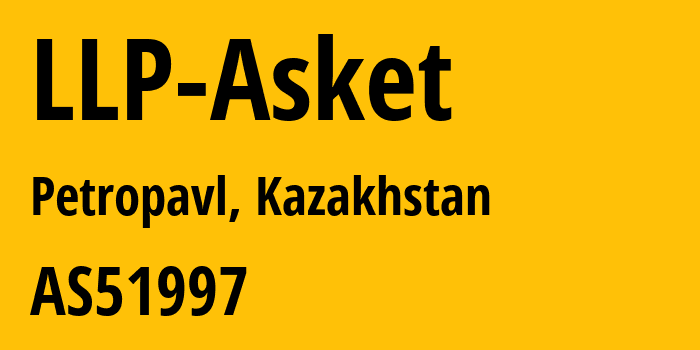 Информация о провайдере LLP-Asket AS51997 LLP Asket: все IP-адреса, network, все айпи-подсети