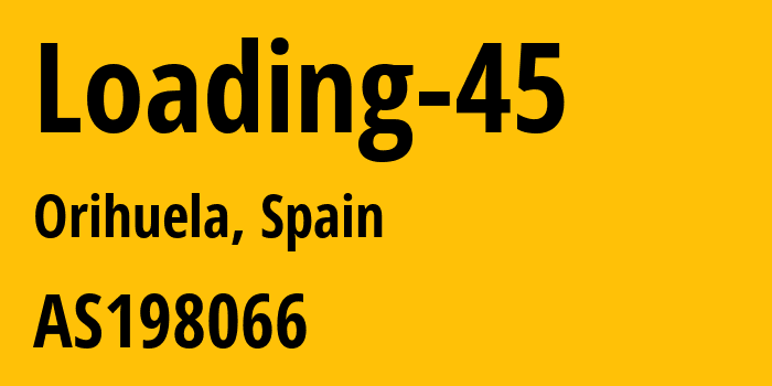 Информация о провайдере Loading-45 AS198066 Grupo Loading Systems, S.L.: все IP-адреса, network, все айпи-подсети