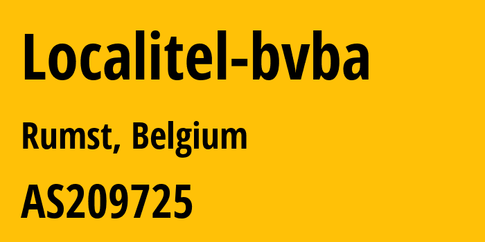 Информация о провайдере Localitel-bvba AS209725 Localitel bvba: все IP-адреса, network, все айпи-подсети