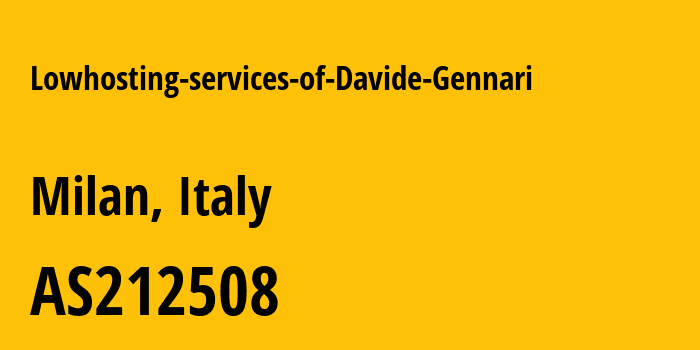 Информация о провайдере Lowhosting-services-of-Davide-Gennari AS212508 Lowhosting services of Davide Gennari: все IP-адреса, network, все айпи-подсети