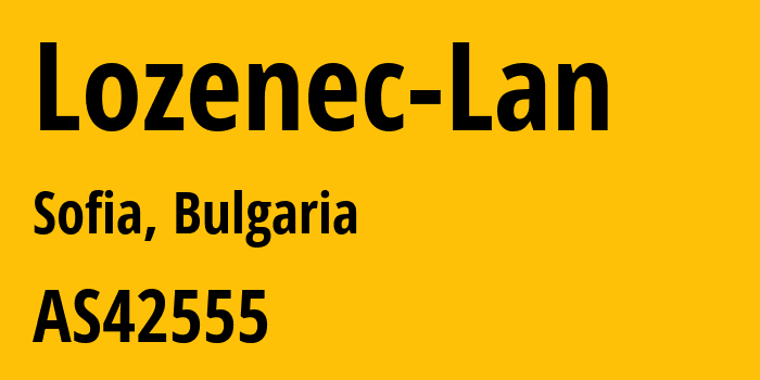 Информация о провайдере Lozenec-Lan AS42555 OPTICCOM- BULGARIA Ltd.: все IP-адреса, network, все айпи-подсети