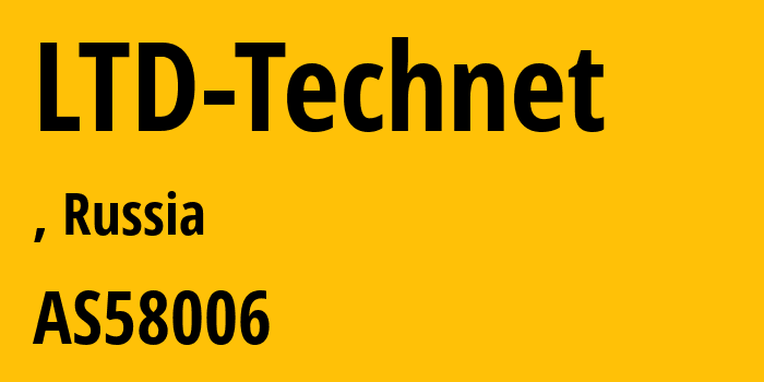 Информация о провайдере LTD-Technet AS58006 LTD Technet: все IP-адреса, network, все айпи-подсети