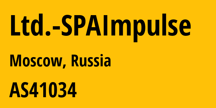 Информация о провайдере Ltd.-SPAImpulse AS41034 Ltd. SPAImpulse: все IP-адреса, network, все айпи-подсети