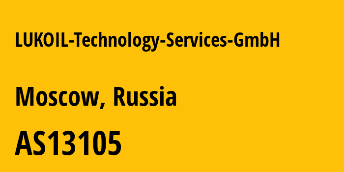 Информация о провайдере LUKOIL-Technology-Services-GmbH AS13105 LUKOIL Technology Services GmbH: все IP-адреса, network, все айпи-подсети