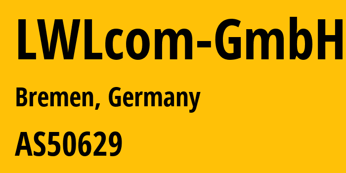 Информация о провайдере LWLcom-GmbH AS50629 LWLcom GmbH: все IP-адреса, network, все айпи-подсети