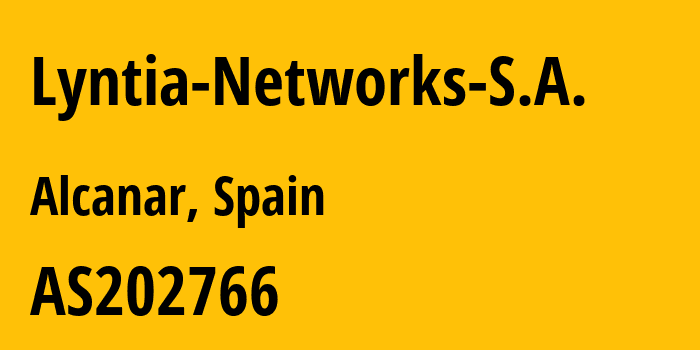 Информация о провайдере Lyntia-Networks-S.A. AS202766 LYNTIA NETWORKS S.A.: все IP-адреса, network, все айпи-подсети