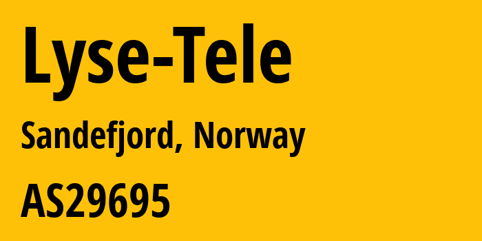 Информация о провайдере Lyse-Tele AS29695 Altibox AS: все IP-адреса, network, все айпи-подсети