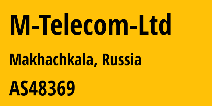 Информация о провайдере M-Telecom-Ltd AS48369 M-Telecom Ltd.: все IP-адреса, network, все айпи-подсети