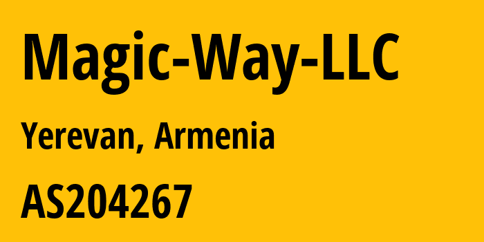 Информация о провайдере Magic-Way-LLC AS204267 Homenet LLC: все IP-адреса, network, все айпи-подсети