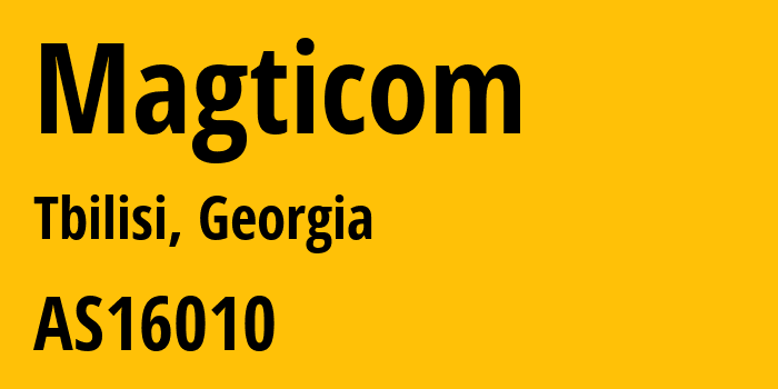 Информация о провайдере Magticom AS16010 Magticom Ltd.: все IP-адреса, network, все айпи-подсети