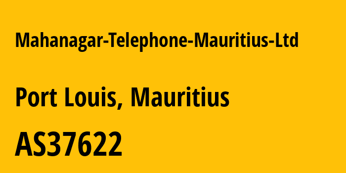 Информация о провайдере Mahanagar-Telephone-Mauritius-Ltd AS37622 Mahanagar Telephone (Mauritius) Ltd: все IP-адреса, network, все айпи-подсети