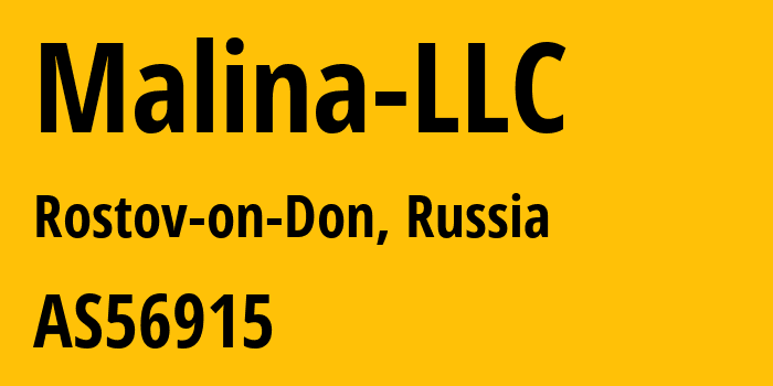 Информация о провайдере Malina-LLC AS56915 Malina LLC: все IP-адреса, network, все айпи-подсети